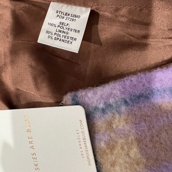 Skies Are Blue Mini Plaid Side Slit Skirt NWT SZ S - Picture 11 of 11